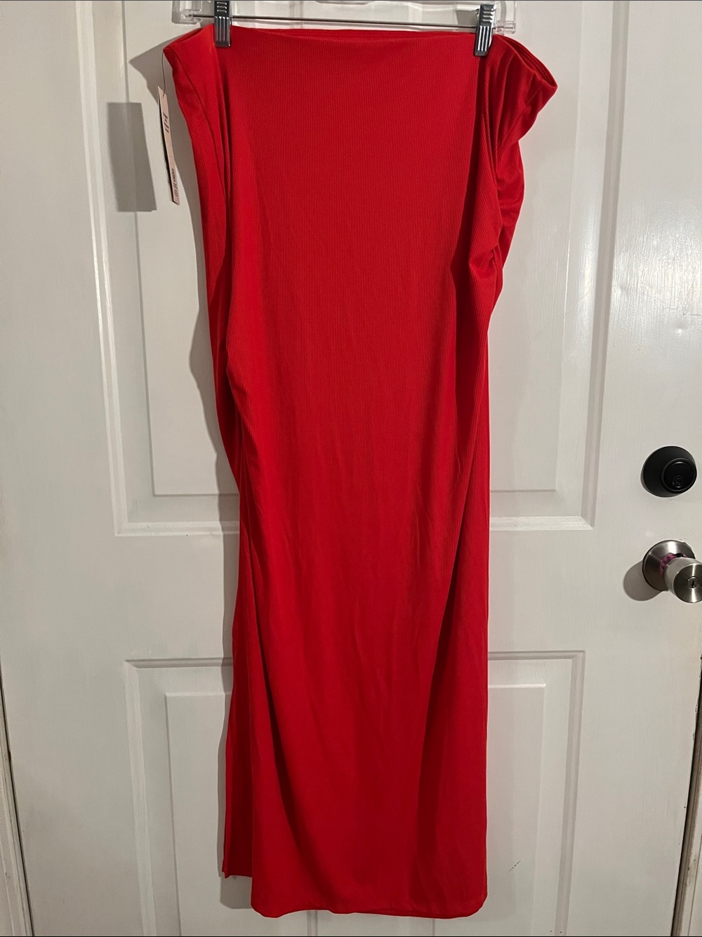 No Boundaries Strapless Red Bodycon Dress